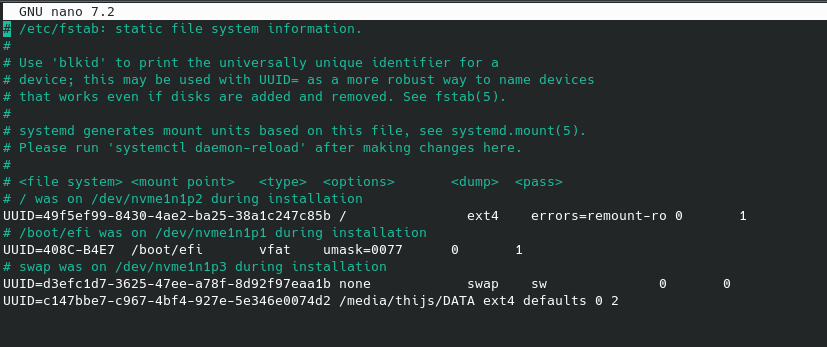 How to Mount a Drive in Debian Using fstab